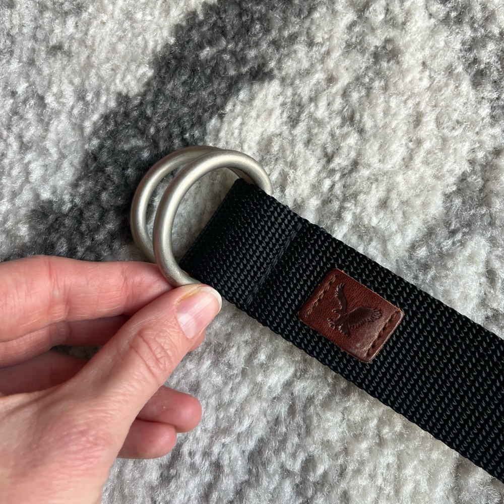 Black & Metalic American Eagle Belt